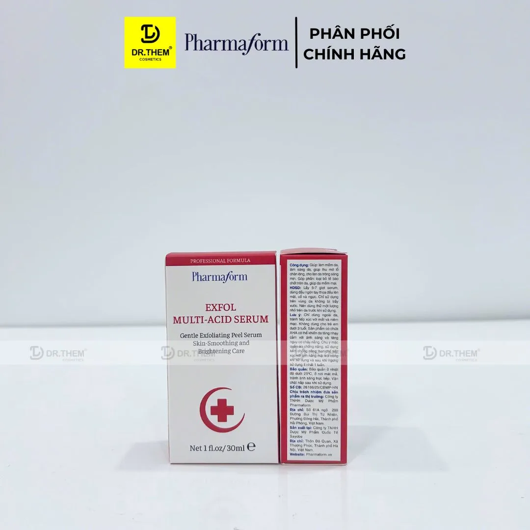 Tinh Chất Peel Da Pharmaform Exfol Multi Acid Peel Tái Tạo Làm Sáng Căng Bóng Da Cho Da Dầu Mụn 30ml 5