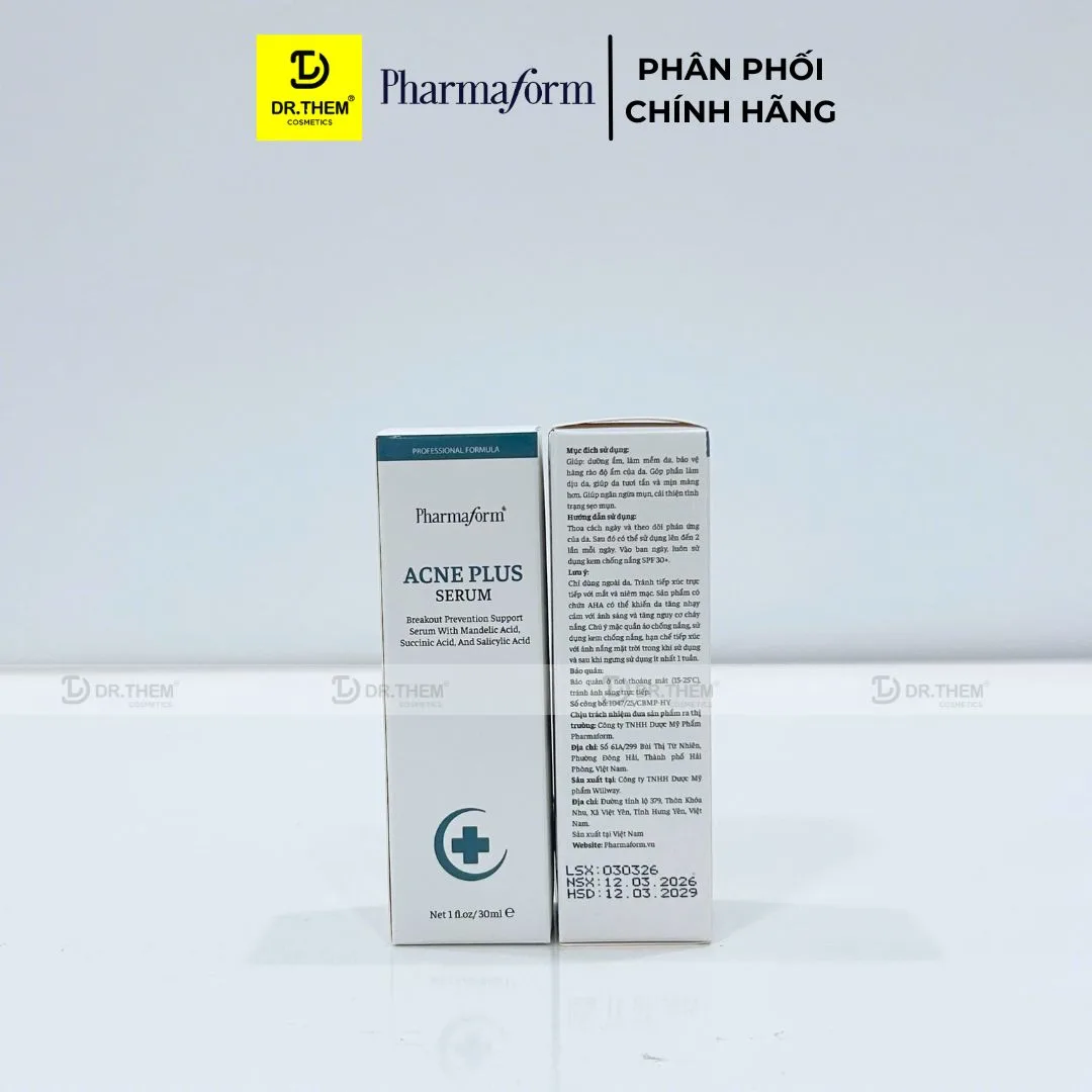 Tinh Chất Pharmaform Acne Plus Serum Ngăn Ngừa Mụn Kiểm Soát Dầu Nhờn Se Khít Lỗ Chân Lông Cho Da Mụn 30ml 6