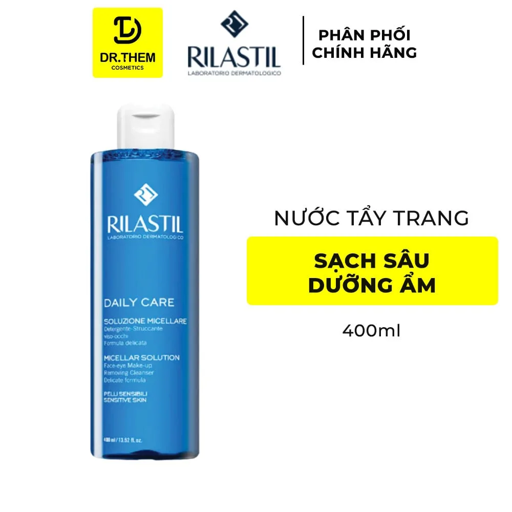 Nước Tẩy Trang Rilastil Daily Care Micellar Solution Làm Sạch Sâu Dịu Nhẹ Cân Bằng Độ pH Cho Mọi Loại Da 400ml