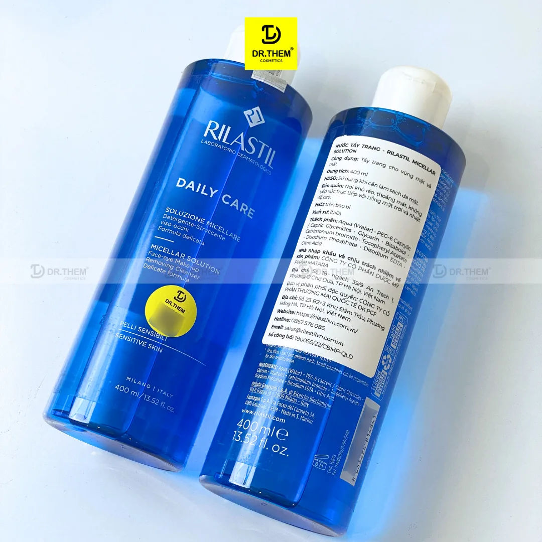 Nước Tẩy Trang Rilastil Daily Care Micellar Solution Làm Sạch Sâu Dịu Nhẹ Cân Bằng Độ pH Cho Mọi Loại Da 400ml 6