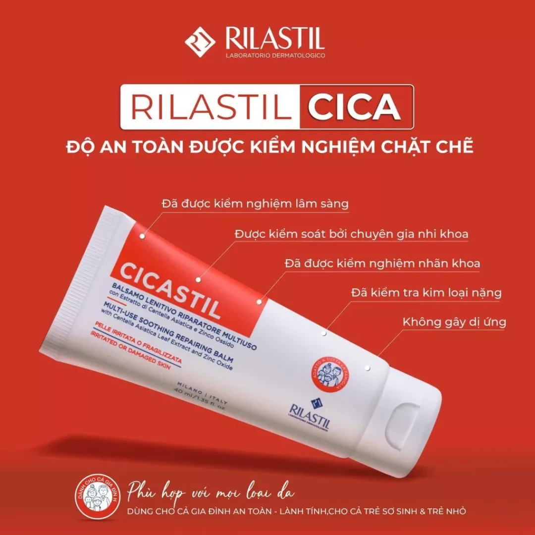 Kem Dưỡng Rilastil Cicastil Multi Use Soothing Repairing Balm Hỗ Trợ Phục Hồi Làm Dịu Da Kích Ứng 40ml 3