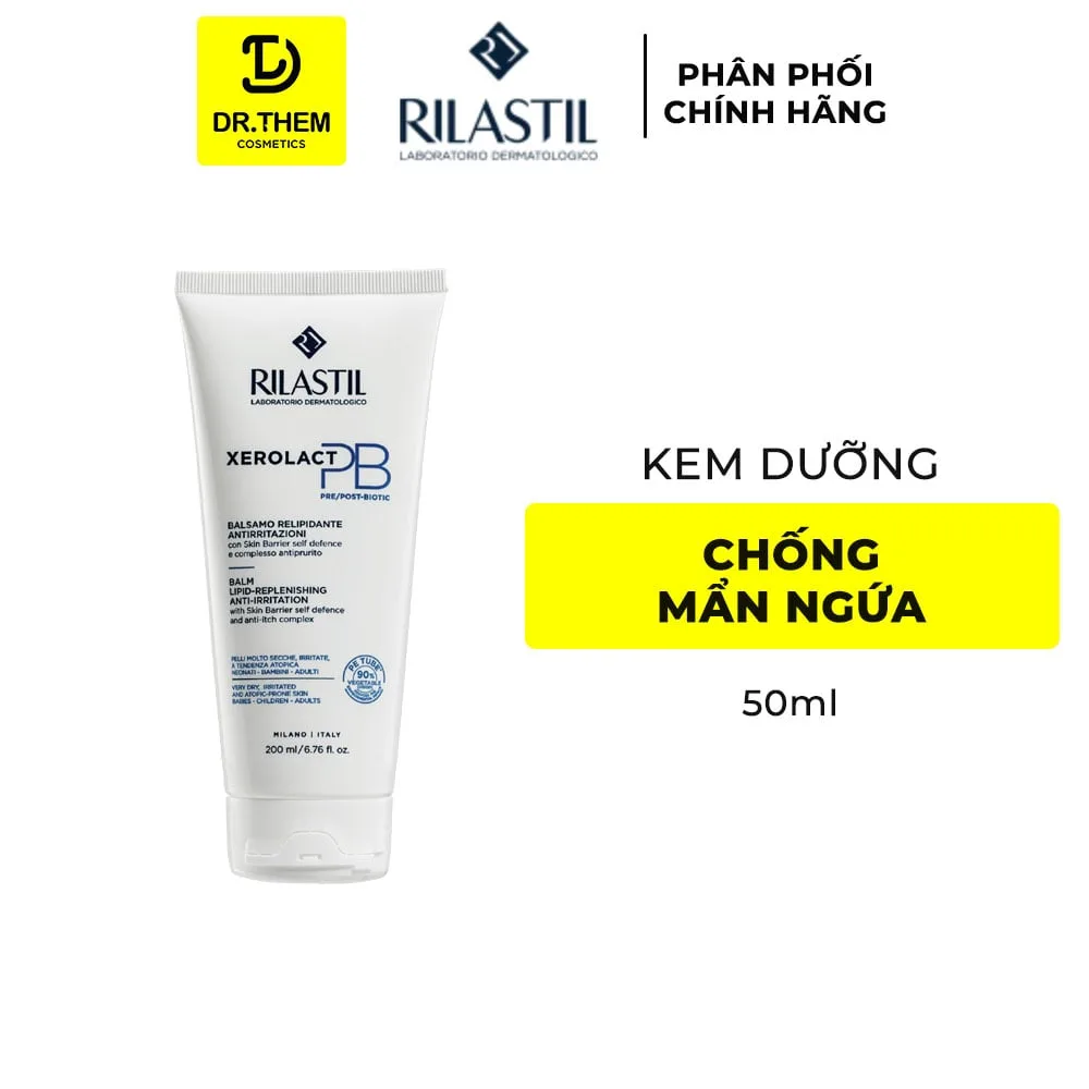 Kem Dưỡng Rilastil Xerolact PB Balm Lipid Replenishing Cấp Ẩm Phục Hồi Hỗ Trợ Giảm Mẩn Ngứa Cho Da Khô 50ml