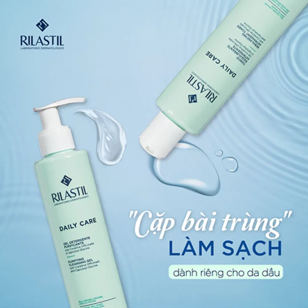Gel Rửa Mặt Rilastil Daily Care Purifying Cleansing Gel Thanh Lọc Kiểm Soát Bã Nhờn Cho Da Dầu Hỗn Hợp 200ml 4