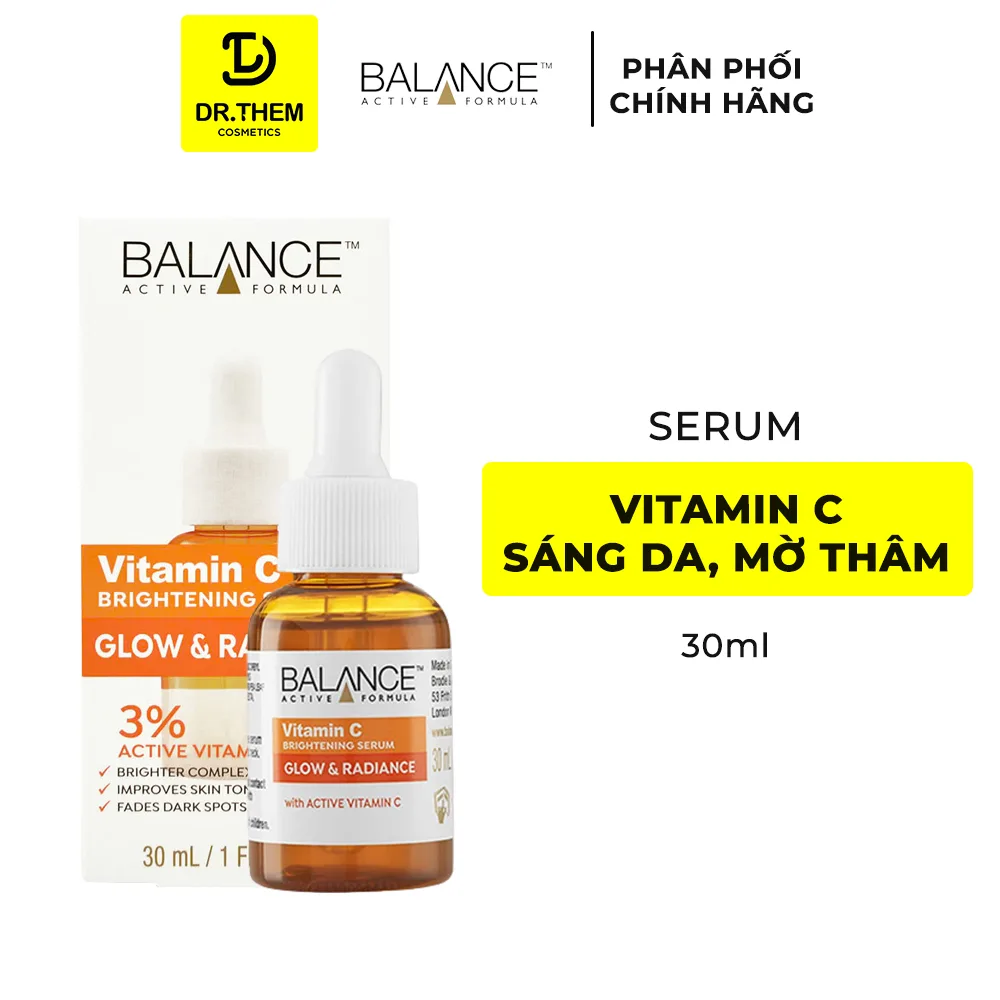 Serum Dưỡng Da Balance Active Formula Vitamin C Niacinamide Hyaluronic Dưỡng Sáng Cấp Ẩm Da 30ml 7