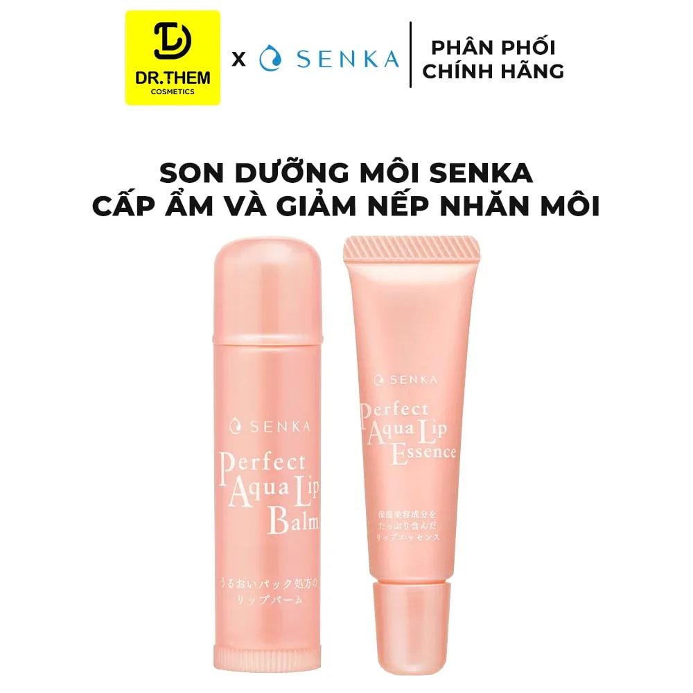 Son Dưỡng Môi Senka Perfect Aqua Lip Balm Cấp Ẩm Ngừa Khô Nứt Nẻ Và Giảm Nếp Nhăn Môi 4.5g 10g