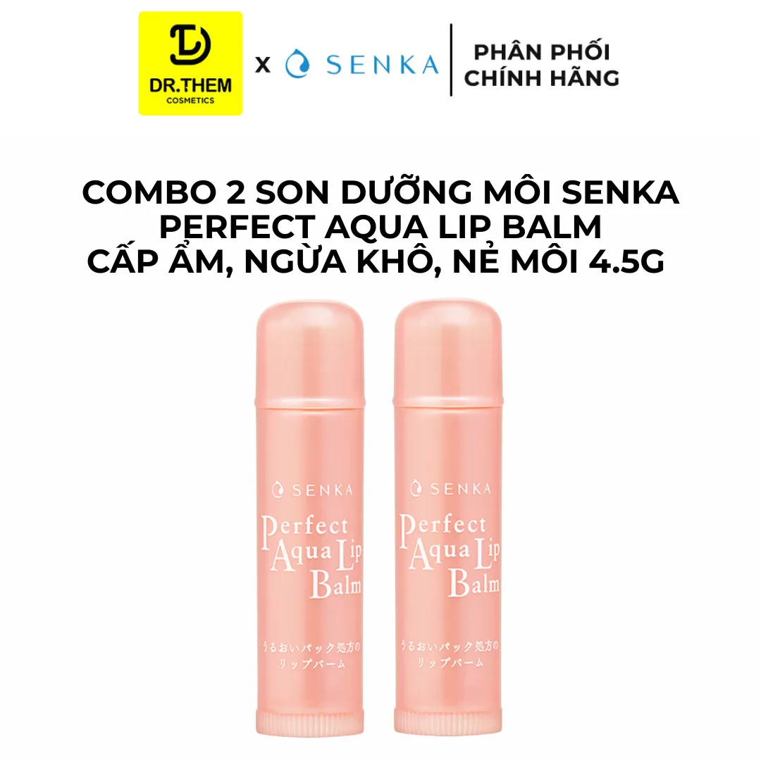 Son Dưỡng Môi Senka Perfect Aqua Lip Balm Cấp Ẩm Ngừa Khô Nứt Nẻ Và Giảm Nếp Nhăn Môi 4.5g 10g 7