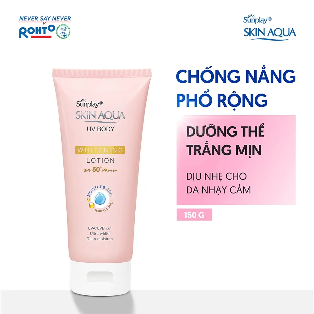 Lotion Chống Nắng Sunplay Skin Aqua UV Body Whitening SPF50+ PA++++ Dưỡng Thể Sáng Mịn Toàn Thân 150g 2