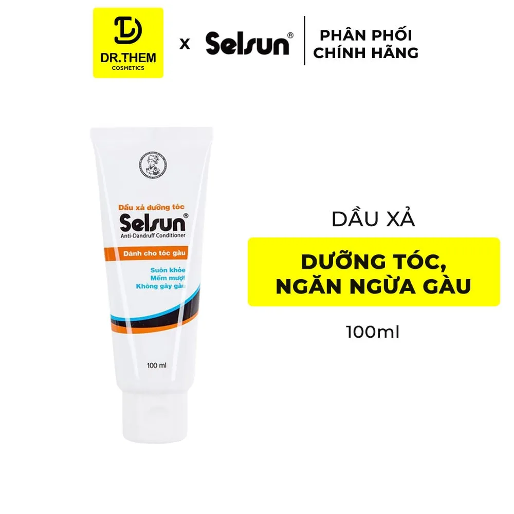 Dầu Xả Selsun Anti Dandruff Conditioner Dưỡng Tóc Mềm Mượt Dành Cho Tóc Gàu Khô Yếu Gãy Rụng 100ml