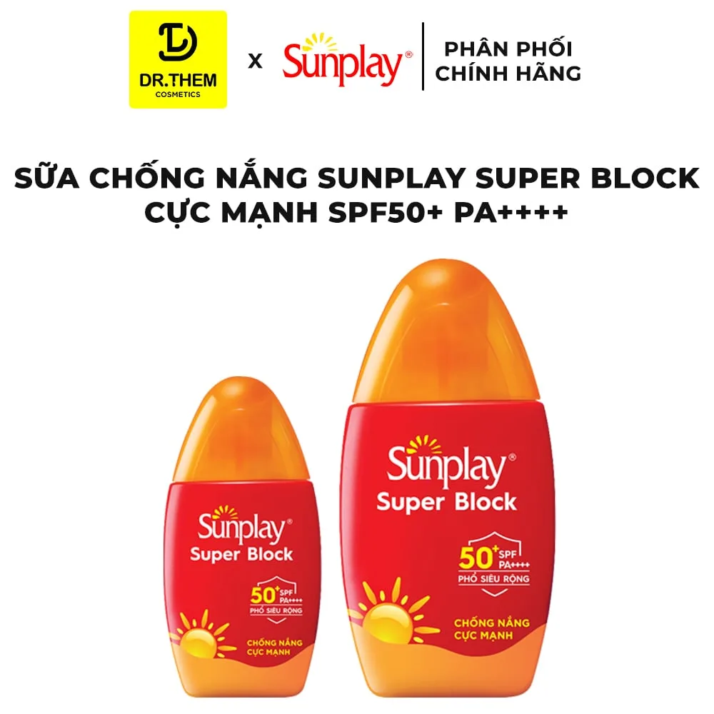 Sữa Chống Nắng Sunplay Super Block SPF50+ PA++++ Bảo Vệ Vượt Trội Kháng Nước Cho Mọi Loại Da 30g 70g