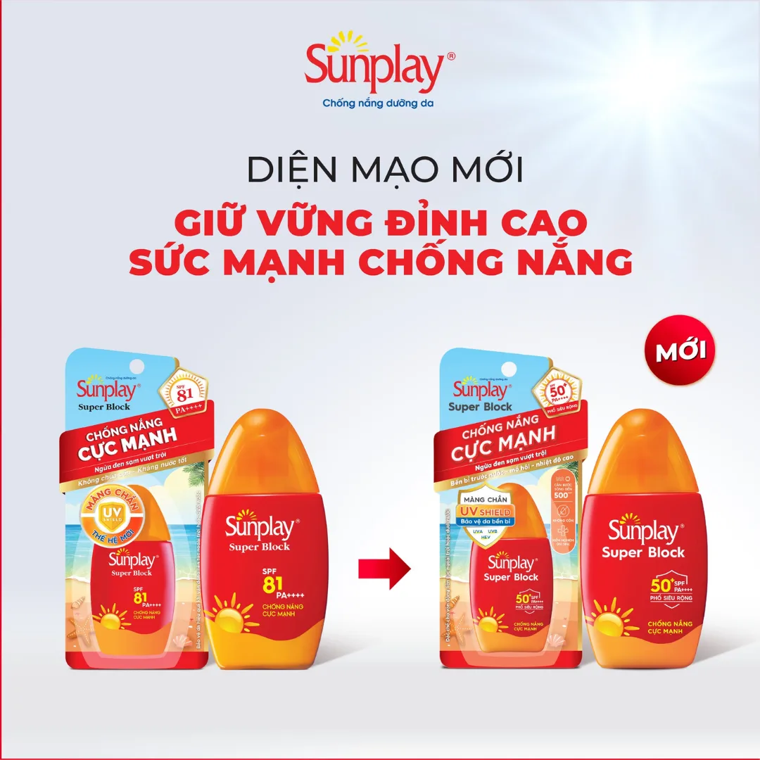 Sữa Chống Nắng Sunplay Super Block SPF50+ PA++++ Bảo Vệ Vượt Trội Kháng Nước Cho Mọi Loại Da 30g 70g 2