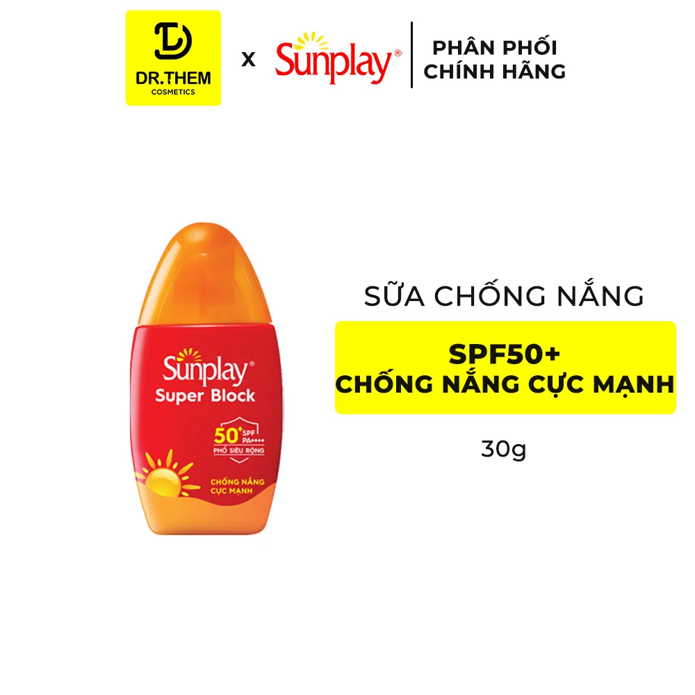 Sữa Chống Nắng Sunplay Super Block SPF50+ PA++++ Bảo Vệ Vượt Trội Kháng Nước Cho Mọi Loại Da 30g 70g 8