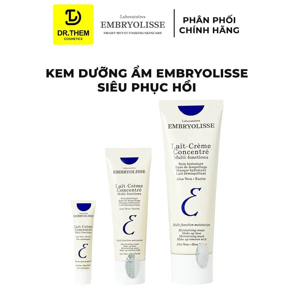 Sữa Dưỡng Ẩm Embryolisse Lait Crème Concentré Hỗ Trợ Phục Hồi Làm Mềm Da Khô Đa Công Dụng 5ml 30ml 75ml