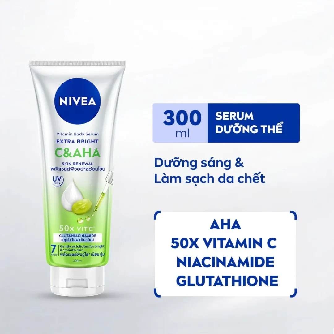 Sữa Dưỡng Thể Nivea Extra Bright Body Serum Dưỡng Sáng Đều Màu Hỗ Trợ Mờ Thâm Nám Cho Da Cơ Thể 170ml/300ml/350ml 2