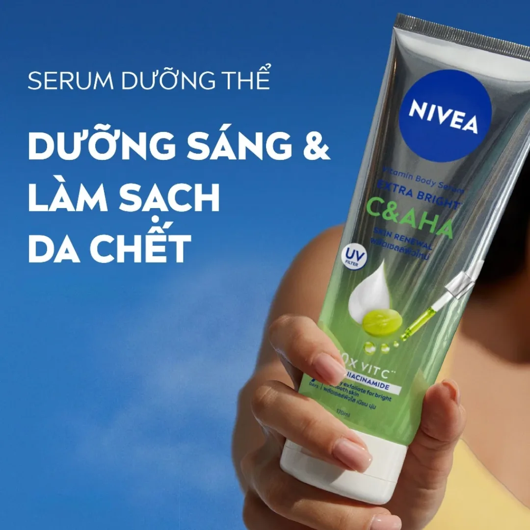 Sữa Dưỡng Thể Nivea Extra Bright Body Serum Dưỡng Sáng Đều Màu Hỗ Trợ Mờ Thâm Nám Cho Da Cơ Thể 170ml/300ml/350ml 4