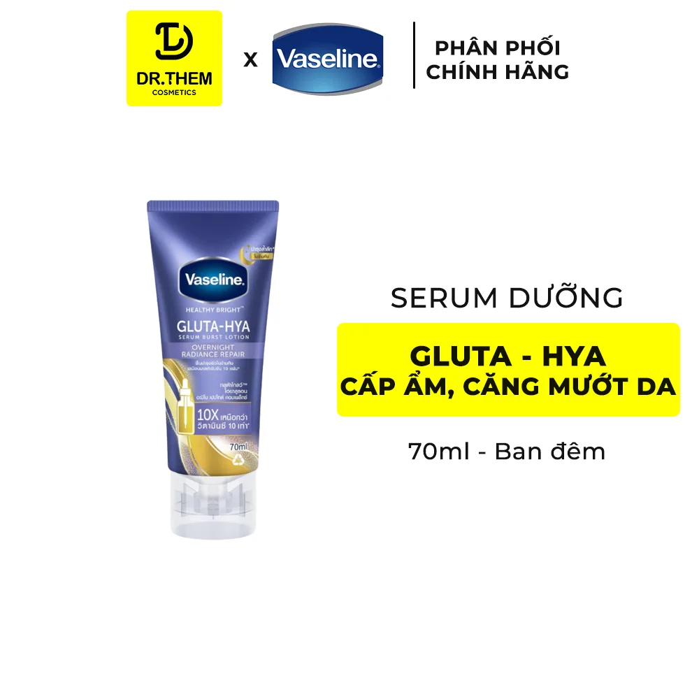 Sữa Dưỡng Thể Vaseline Gluta Hya Serum Burst Dưỡng Sáng Da Căng Mướt Tự Nhiên 70ml 330ml 8