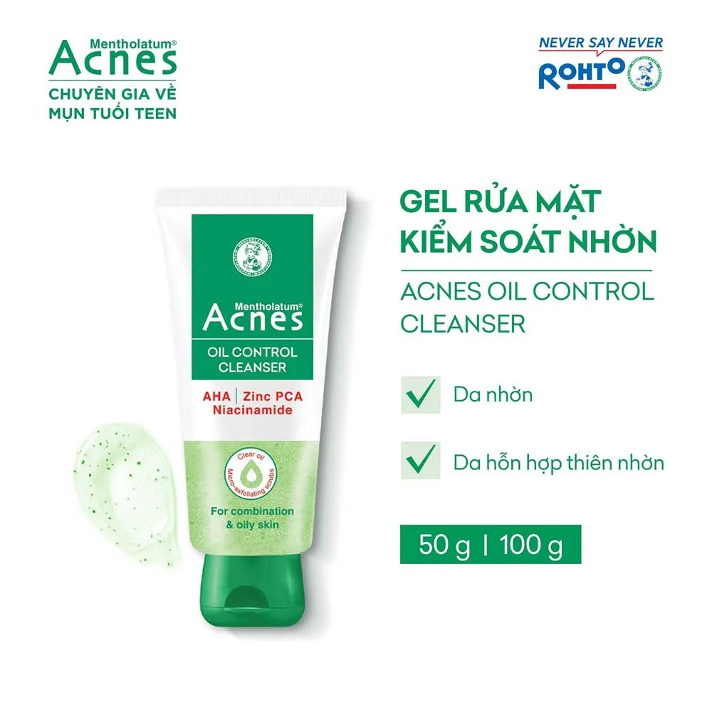 Sữa Rửa Mặt Acnes Oil Control Creamy Foaming Gentle Wash Làm Sạch Kiểm Soát Nhờn Ngừa Mụn 5