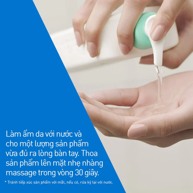 Sữa Rửa Mặt CeraVe Foaming Facial Cleanser Tạo Bọt Làm Sạch Sâu Kiềm Dầu Cho Da Thường Đến Da Dầu 88ml/236ml/473ml 5