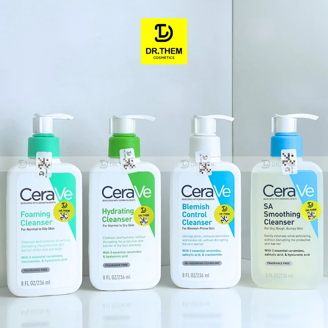 Sữa Rửa Mặt CeraVe Foaming Hydrating SA Smoothing Cleanser Làm Sạch Dịu Nhẹ Cho Mọi Loại Da 88ml 236ml 473ml 6