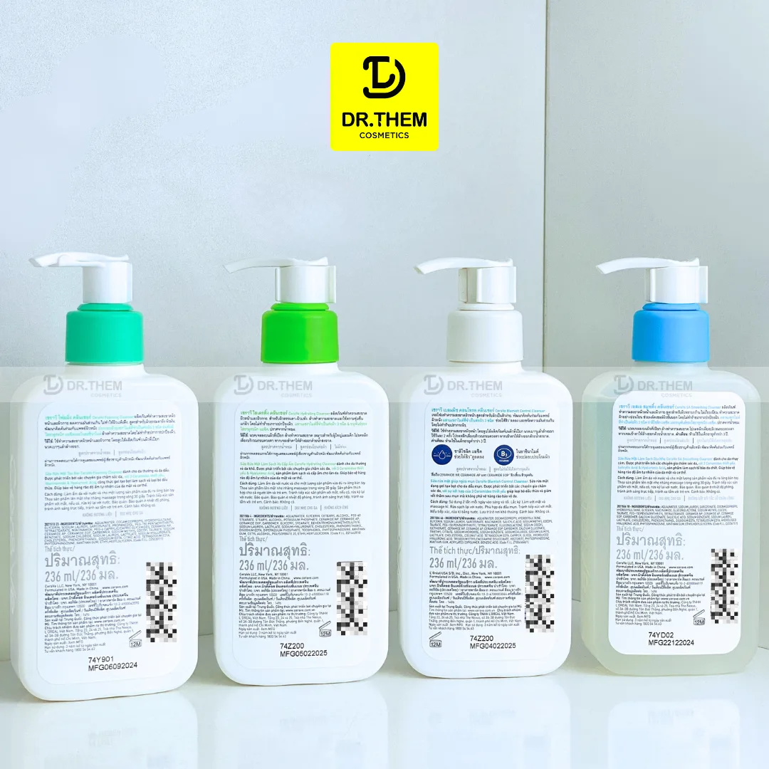 Sữa Rửa Mặt CeraVe Foaming Hydrating SA Smoothing Cleanser Làm Sạch Dịu Nhẹ Cho Mọi Loại Da 88ml 236ml 473ml 7