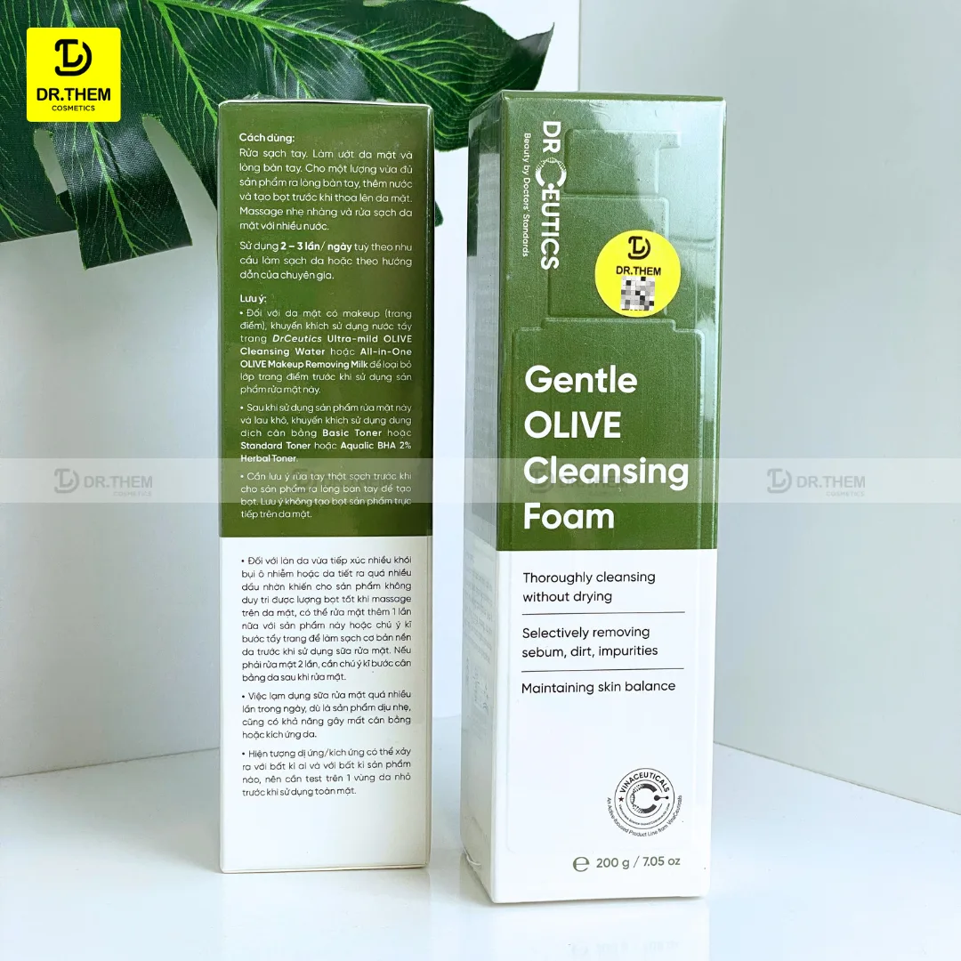 Sữa Rửa Mặt Drceutics Gentle Olive Cleansing Foam Làm Sạch Sâu Dịu Nhẹ Cân Bằng Ẩm Cho Mọi Loại Da 6