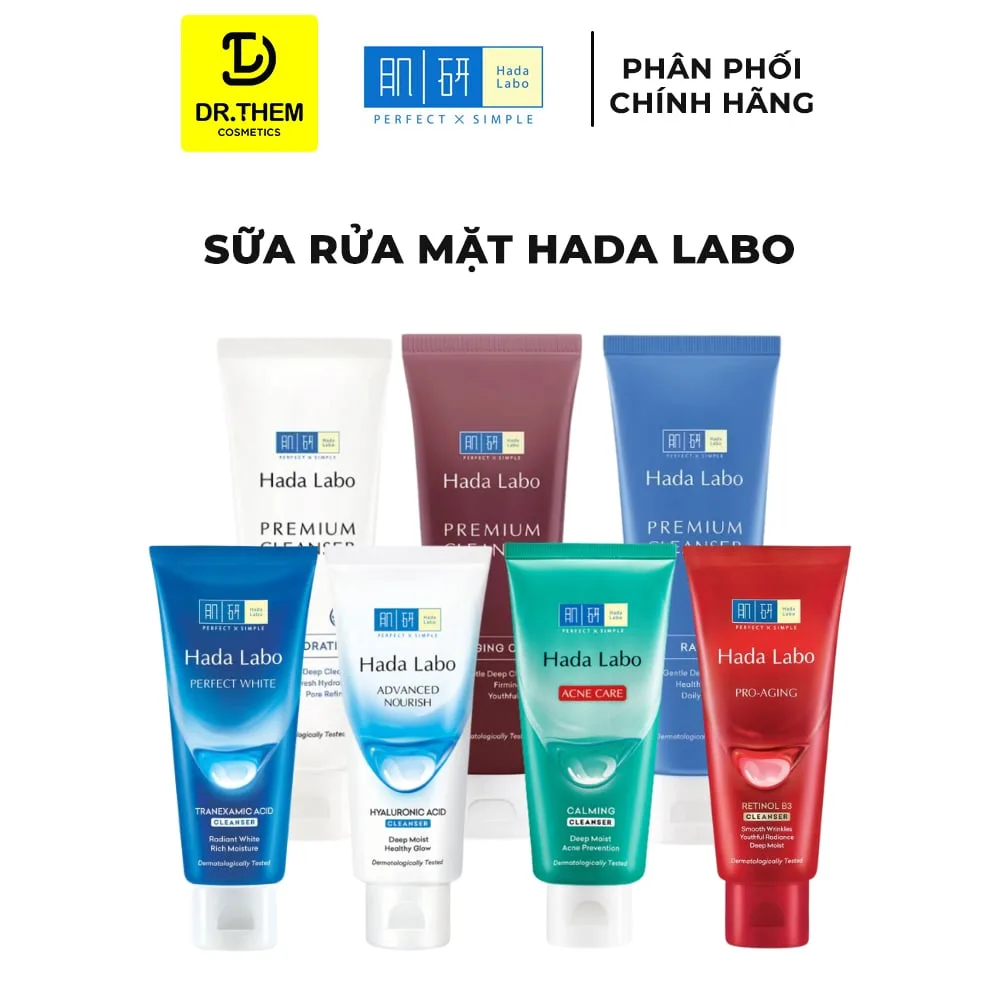Sữa Rửa Mặt Hada Labo Advanced Nourish Perfect White Pro Aging Acne Care Làm Sạch Sâu Dưỡng Ẩm Cho Mọi Loại Da 80g