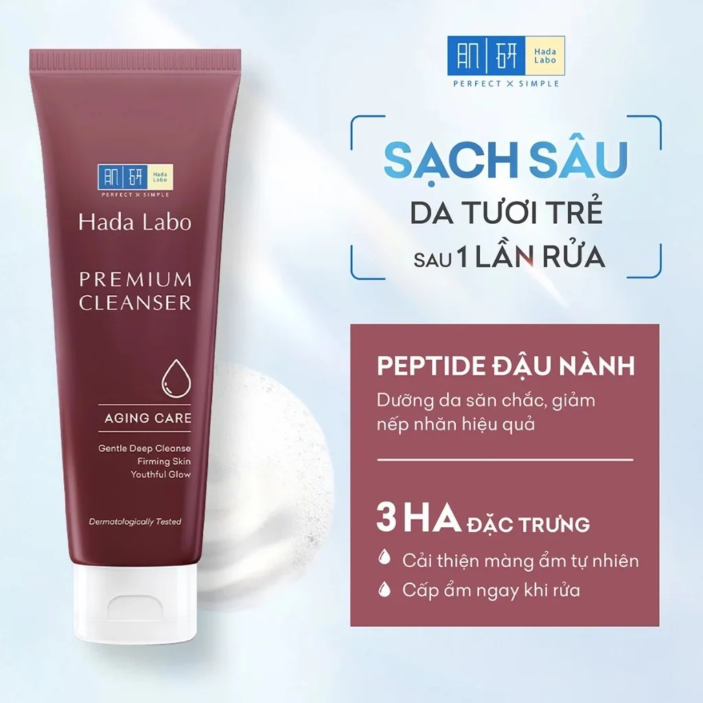 Sữa Rửa Mặt Hada Labo Advanced Nourish Perfect White Pro Aging Acne Care Làm Sạch Sâu Dưỡng Ẩm Cho Mọi Loại Da 80g 8
