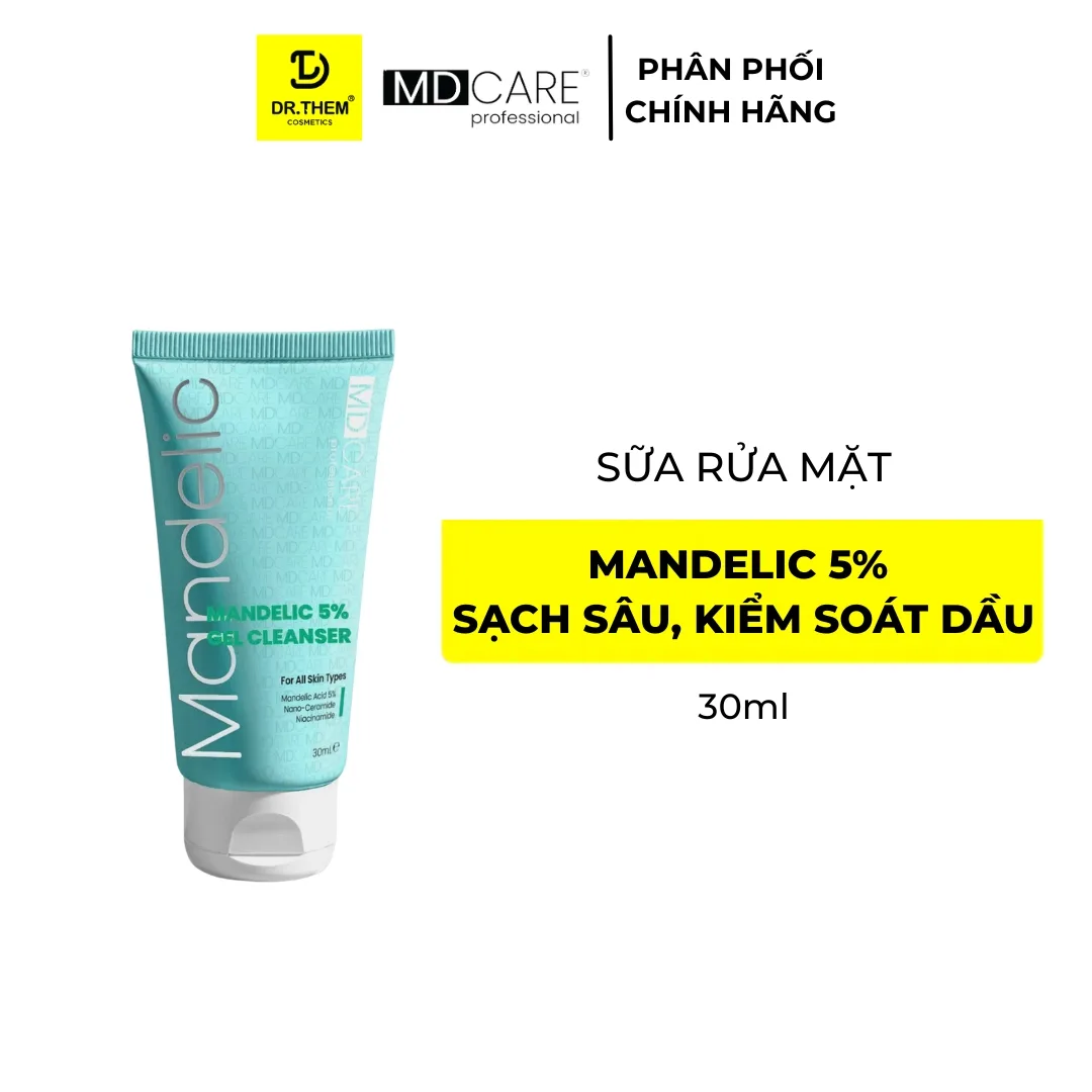 Sữa Rửa Mặt MD CARE Mandelic Acid 5% Dạng Gel Làm Sạch Sâu Tẩy Tế Bào Chết Nhẹ Nhàng Cho Da Dầu Mụn 30ml/200ml 6