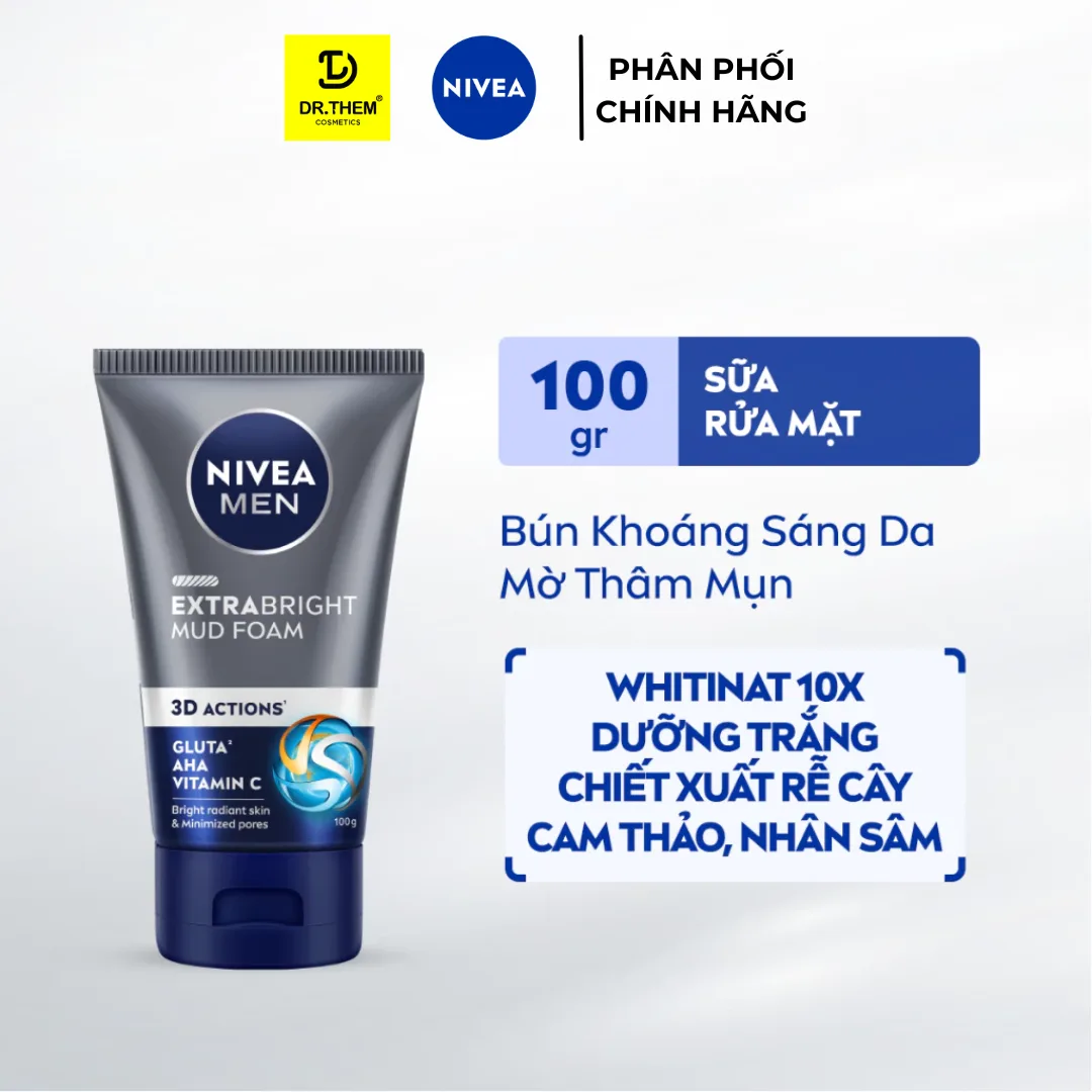 Sữa Rửa Mặt Nivea Men Làm Sạch Sâu Kiềm Dầu Hỗ Trợ Giảm Mụn Dưỡng Sáng Da Dành Cho Nam 100g/150g 6