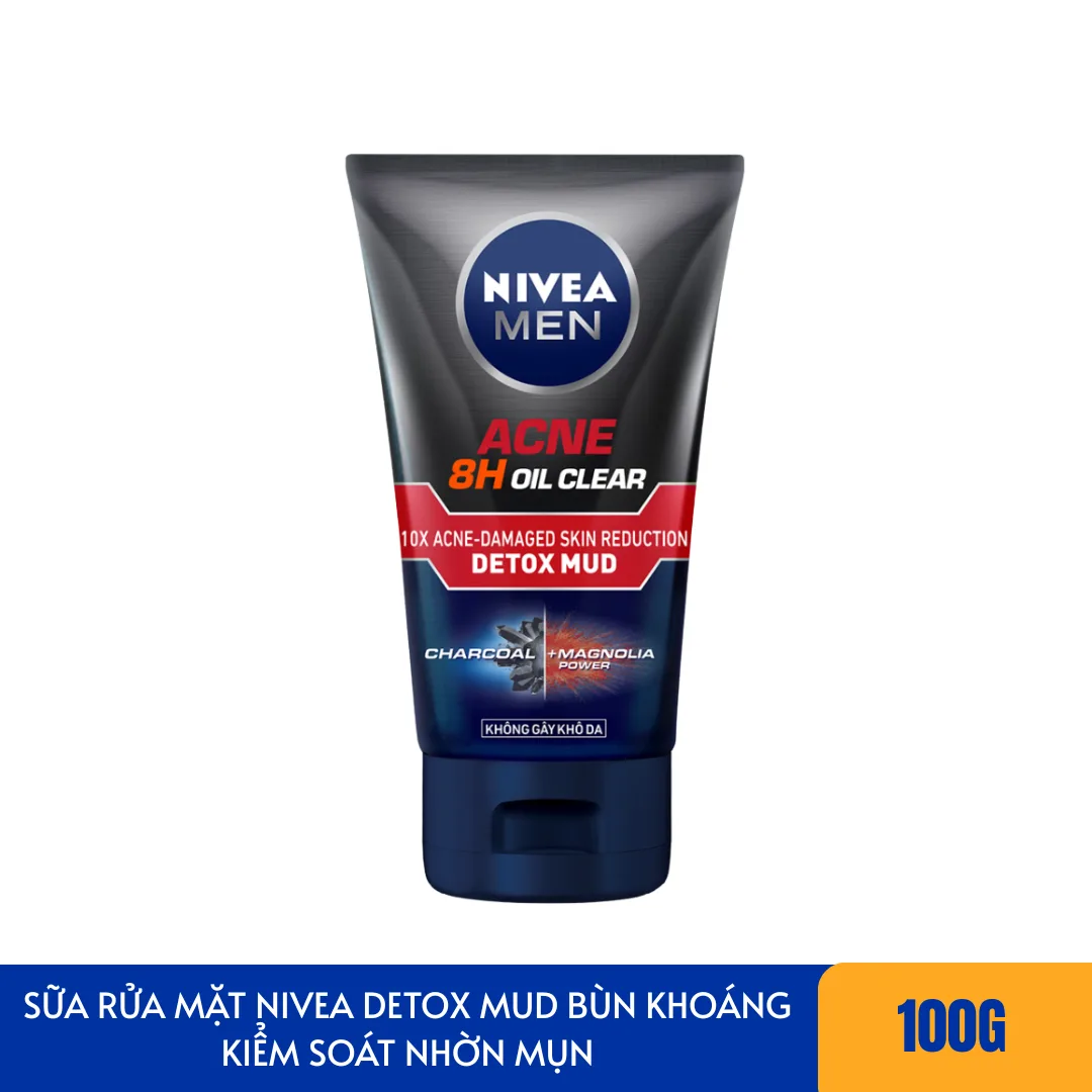 Sữa Rửa Mặt Nivea Men Làm Sạch Sâu Kiềm Dầu Hỗ Trợ Giảm Mụn Dưỡng Sáng Da Dành Cho Nam 100g/150g 8
