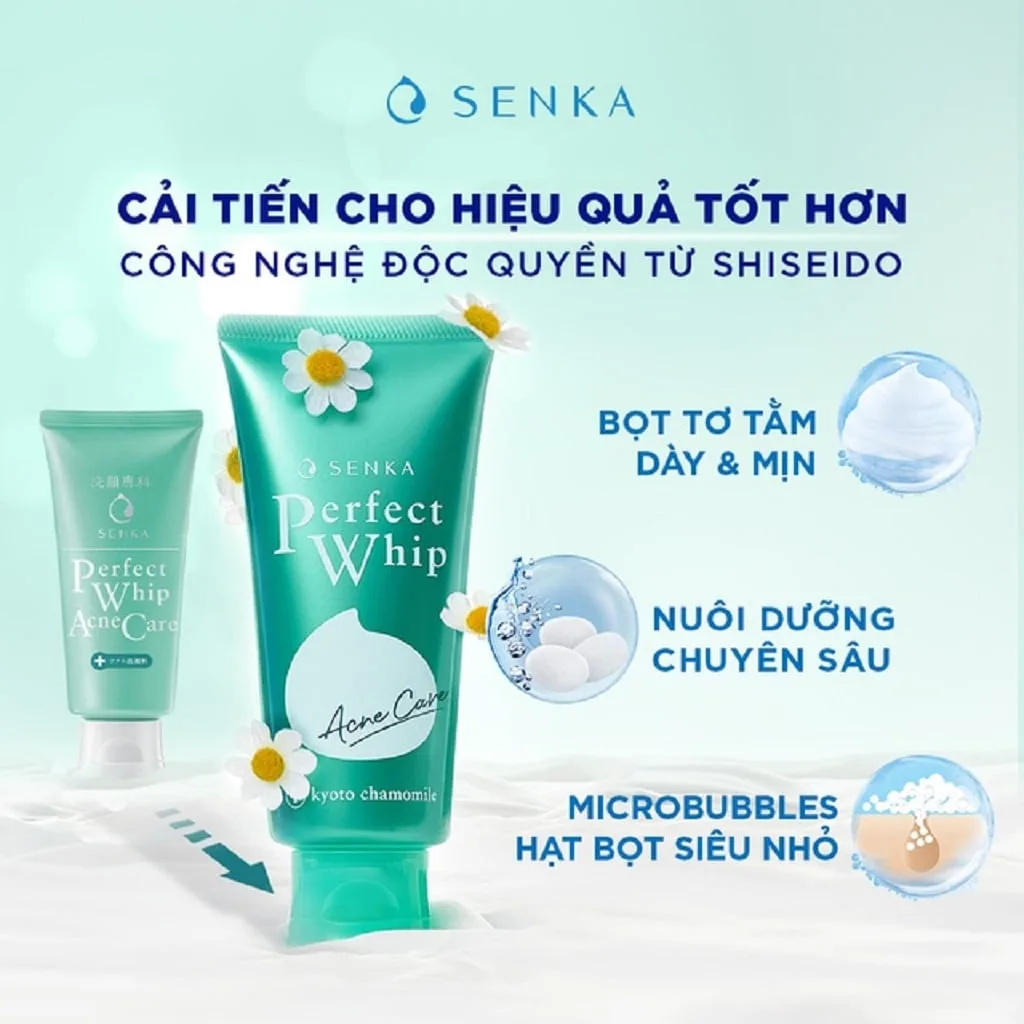 Sữa Rửa Mặt Senka Perfect Whip Facial Foam Wash Tạo Bọt Tơ Tằm Trắng Làm Sạch Sâu Dưỡng Ẩm 100g 120g 7