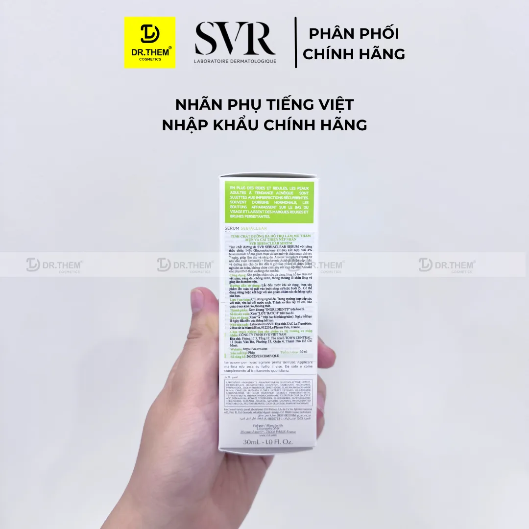 Serum SVR Sebiaclear Serum Hỗ Trợ Giảm Mụn Mờ Thâm Nám Làm Mềm Mịn Da Cho Da Dầu Mụn Nhạy Cảm 30ml 5