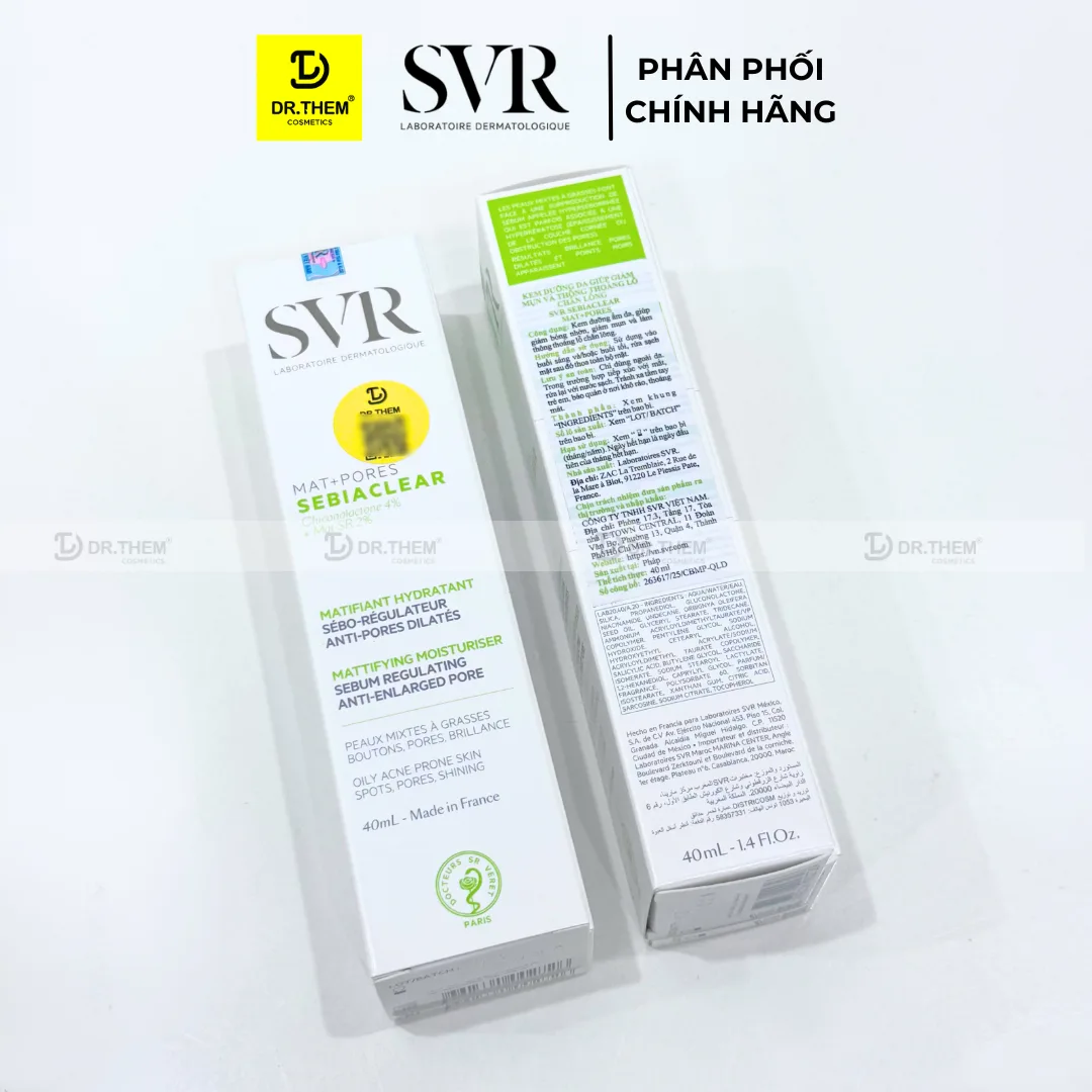 Kem Dưỡng SVR Sebiaclear Mat+Pores Kiềm Dầu Hỗ Trợ Se Khít Lỗ Chân Lông Cho Da Dầu Mụn 40ml 5