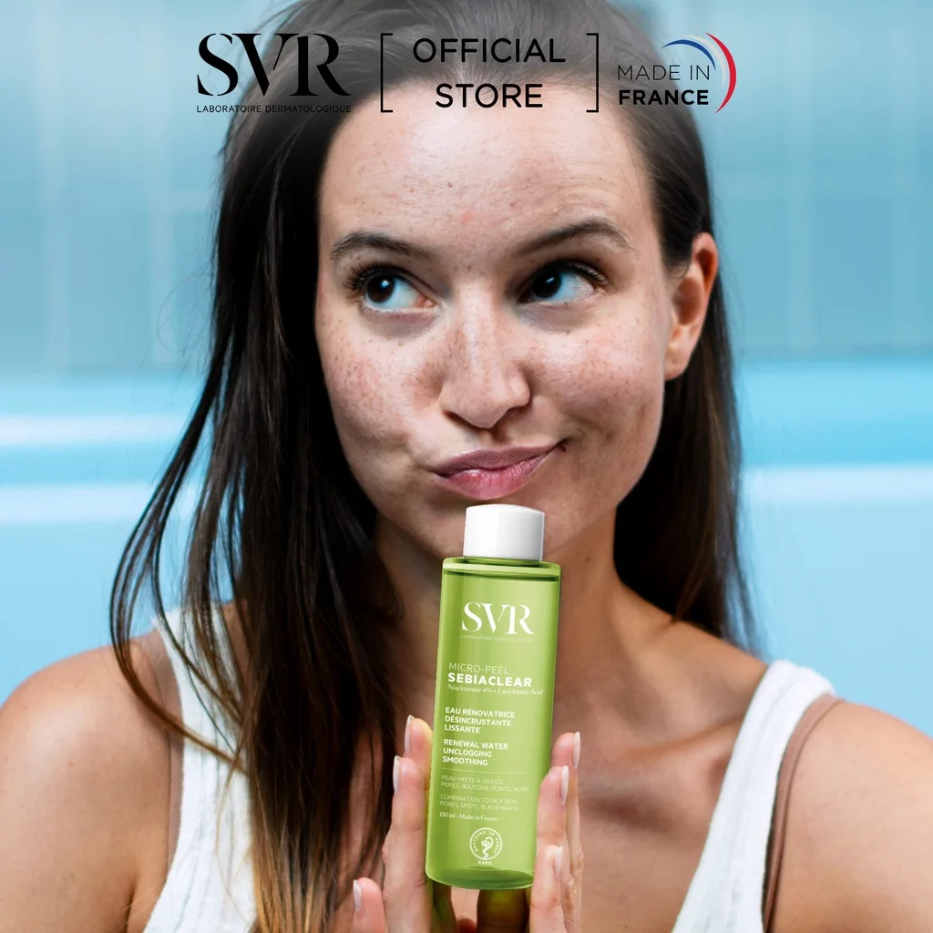 Toner SVR Sebiaclear Micro Peel Tẩy Da Chết Dịu Nhẹ Hỗ Trợ Giảm Mụn Kiềm Dầu Cho Da Dầu Mụn 150ml 3