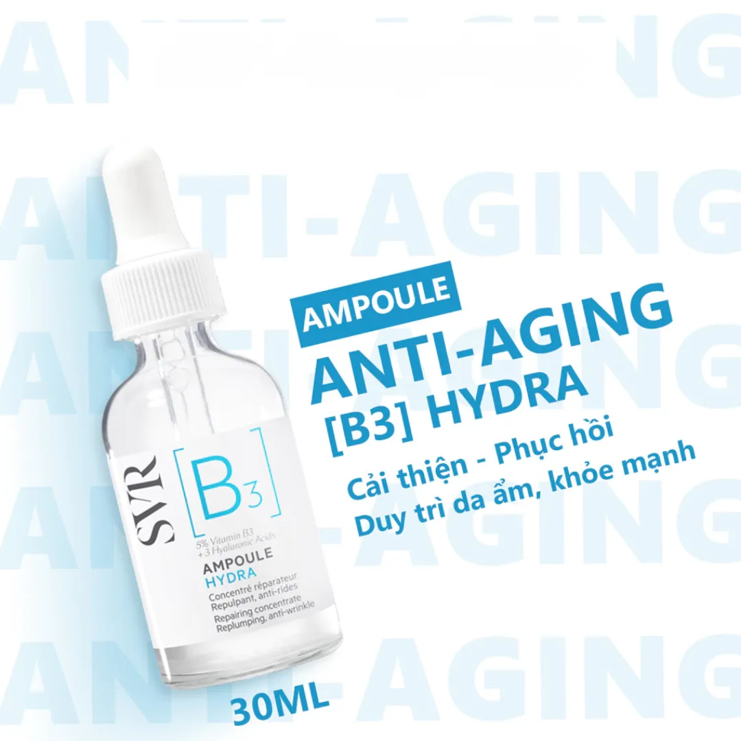 Tinh Chất SVR [B3] Ampoule Hydra Cấp Ẩm Phục Hồi Ngăn Ngừa Nếp Nhăn Cho Da Nhạy Cảm Thiếu Nước 30ml 3