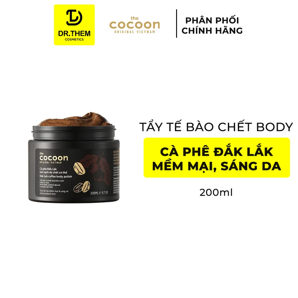 Tẩy Da Chết Cơ Thể Cocoon Dak Lak Coffee Body Polish Cà Phê Đắk Lắk Cho Làn Da Mềm Mại Sáng Mịn 200ml 8