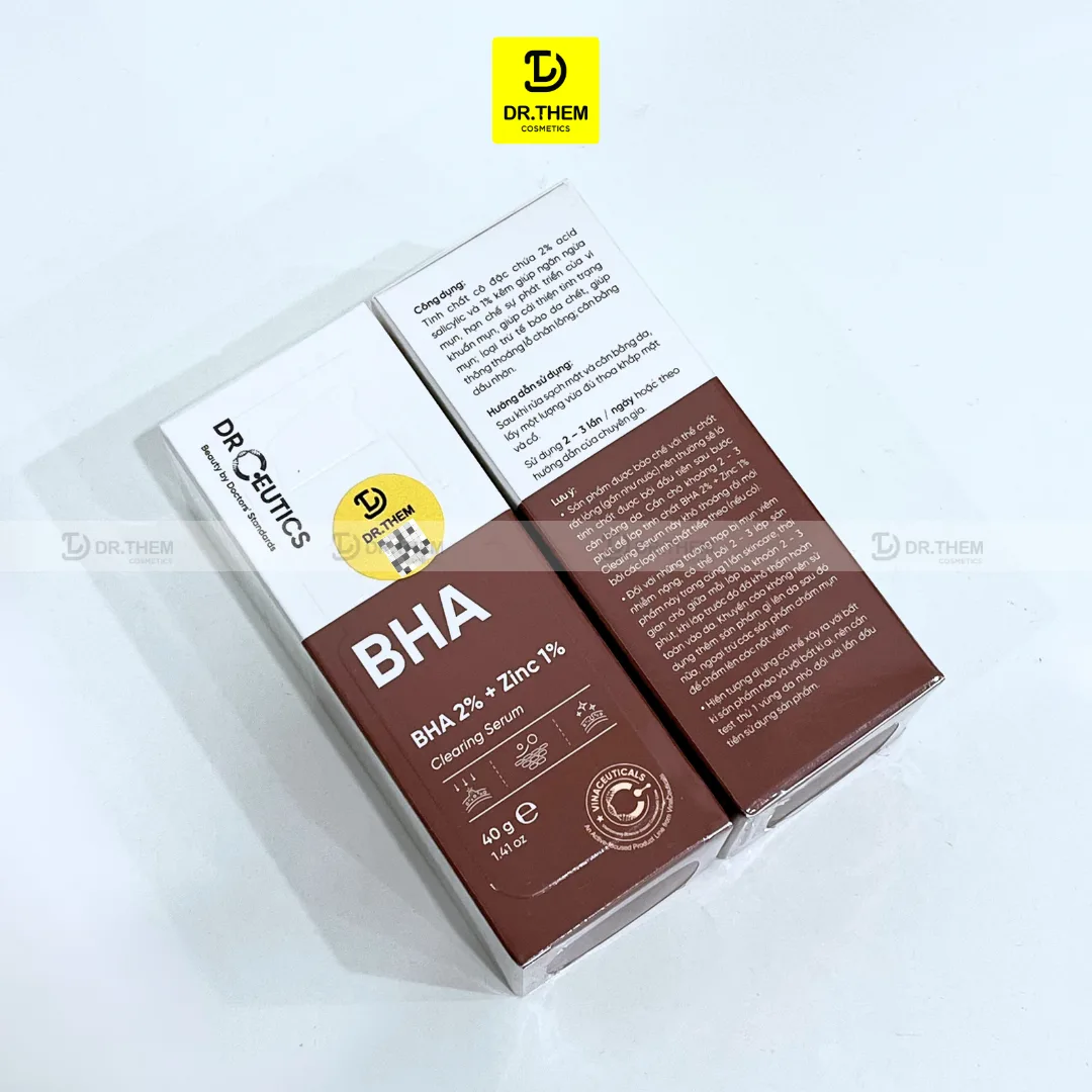 Tinh Chất DrCeutics BHA 2% + Zinc 1% Serum Hỗ Trợ Giảm Mụn Giảm Sưng Kiềm Dầu Cho Da Dầu Mụn 40ml/100ml 8