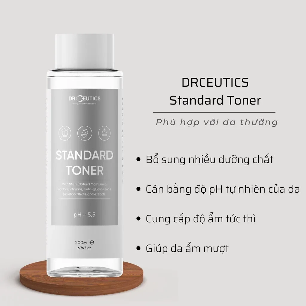 Toner DrCeutics Basic Toner Và Standard Toner Cấp Ẩm Làm Dịu Cân Bằng Da Cho Da Dầu Da Thường 200ml 4