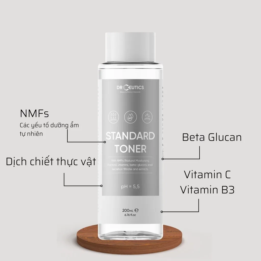 Toner DrCeutics Basic Toner Và Standard Toner Cấp Ẩm Làm Dịu Cân Bằng Da Cho Da Dầu Da Thường 200ml 5