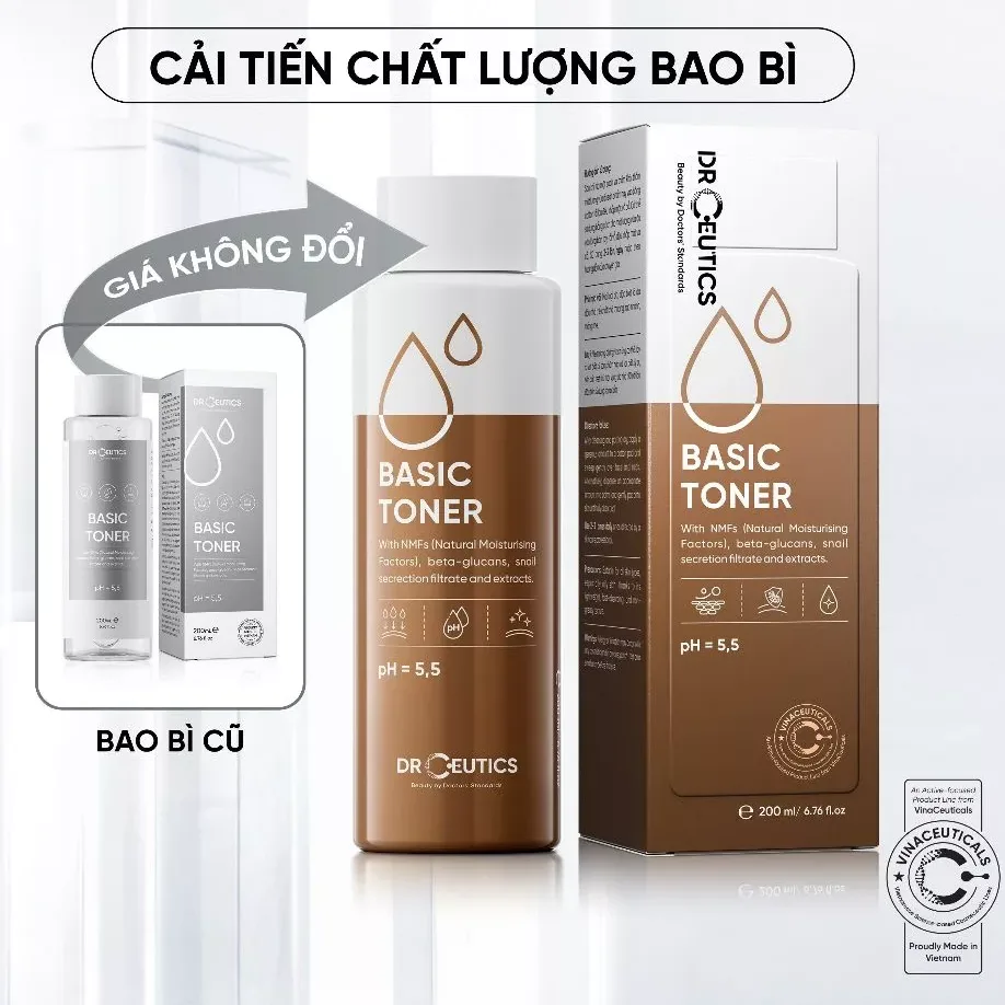 Toner DrCeutics Basic Toner Và Standard Toner Cấp Ẩm Làm Dịu Cân Bằng Da Cho Da Dầu Da Thường 200ml 6