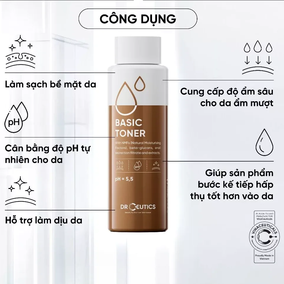 Toner DrCeutics Basic Toner Và Standard Toner Cấp Ẩm Làm Dịu Cân Bằng Da Cho Da Dầu Da Thường 200ml 7