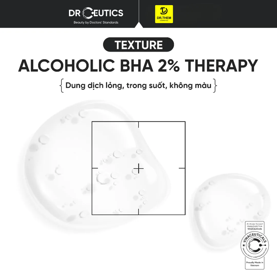 Toner DrCeutics BHA 2% Basic Và BHA Therapy Làm Sạch Sâu Cân Bằng Da Cho Da Dầu Mụn 100ml 200ml 6