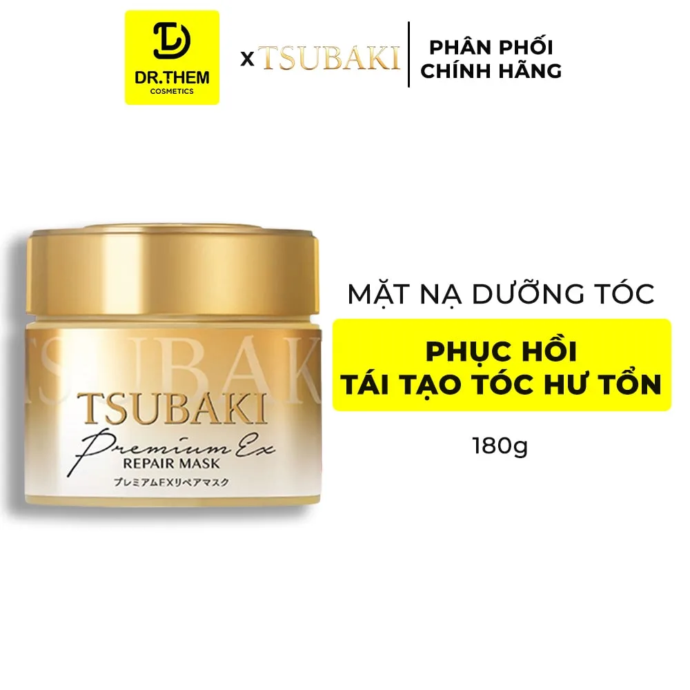 Mặt Nạ Tóc Tsubaki Premium EX Repair Mask Ủ Tóc Cao Cấp Hỗ Trợ Phục Hồi Hư Tổn Suôn Mượt 180g