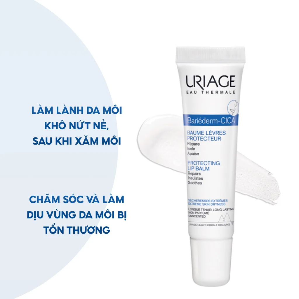 Kem Dưỡng Môi Uriage Bariéderm Cica Lèvres Baume Protecteur Hỗ Trợ Phục Hồi Môi Khô Nứt Nẻ 15ml 3