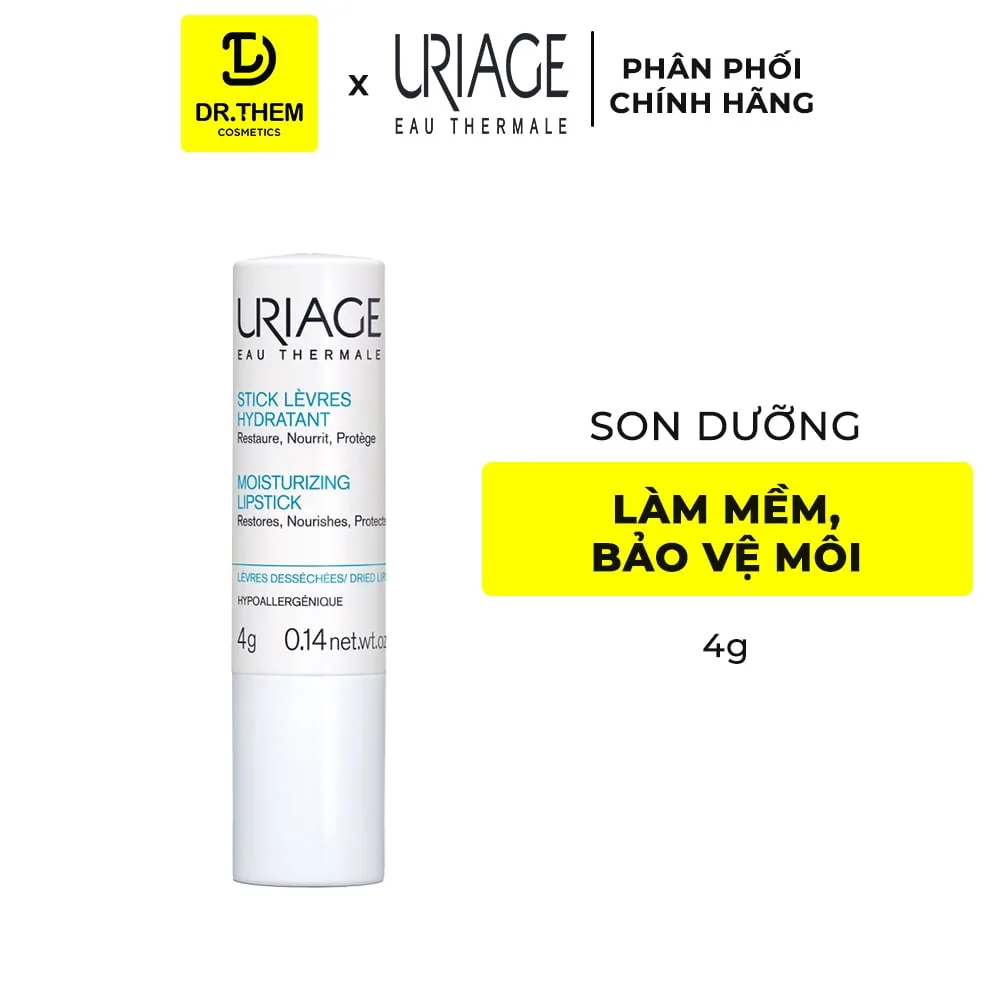 Son Dưỡng Môi Uriage Stick Lèvres Hydratant Dưỡng Ẩm Làm Mềm Mịn Bảo Vệ Môi Hằng Ngày 4g
