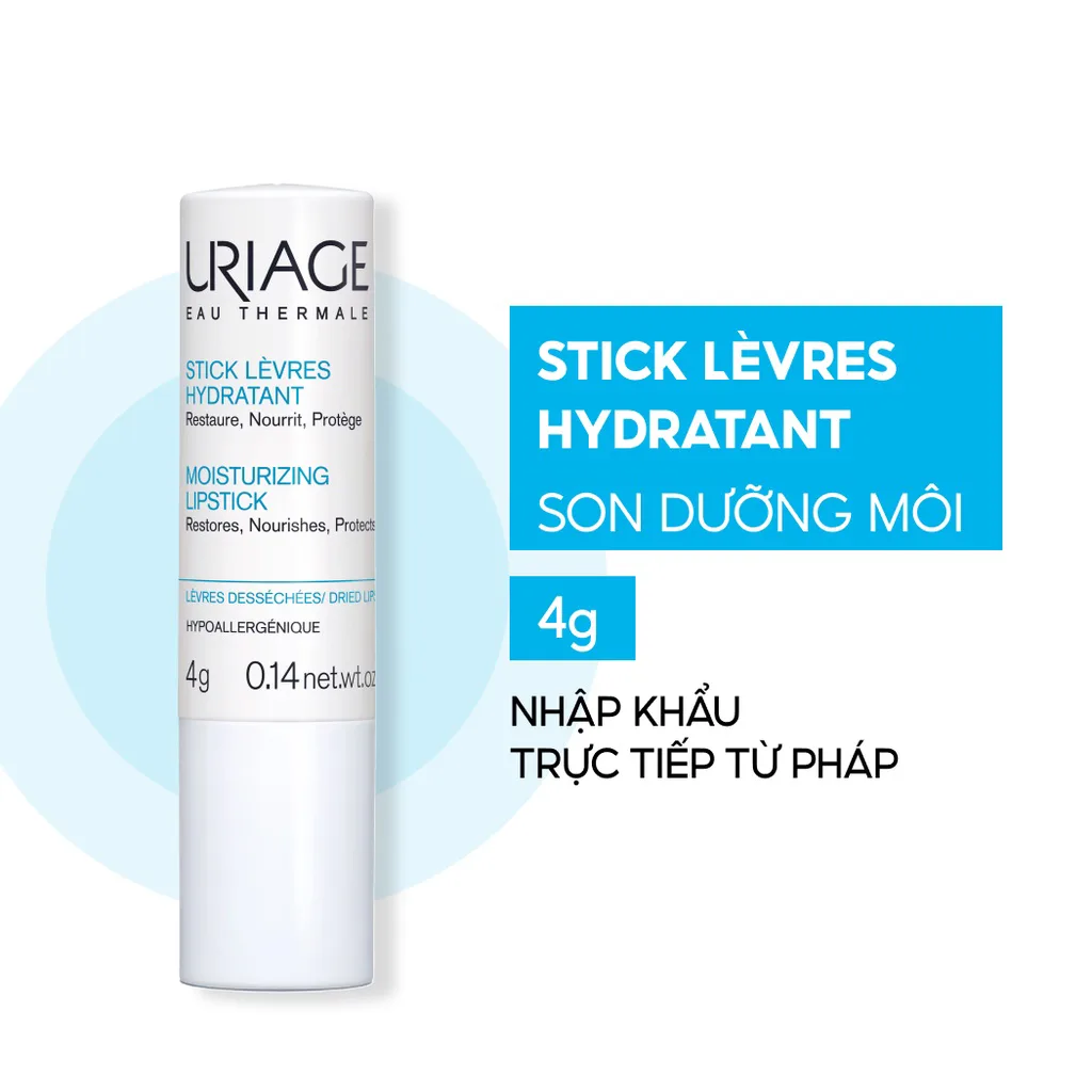 Son Dưỡng Môi Uriage Stick Lèvres Hydratant Dưỡng Ẩm Làm Mềm Mịn Bảo Vệ Môi Hằng Ngày 4g 2