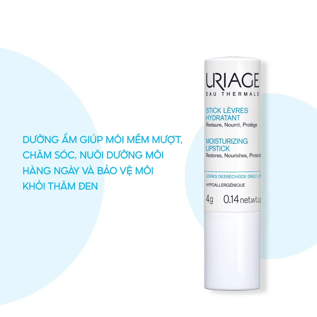 Son Dưỡng Môi Uriage Stick Lèvres Hydratant Dưỡng Ẩm Làm Mềm Mịn Bảo Vệ Môi Hằng Ngày 4g 3