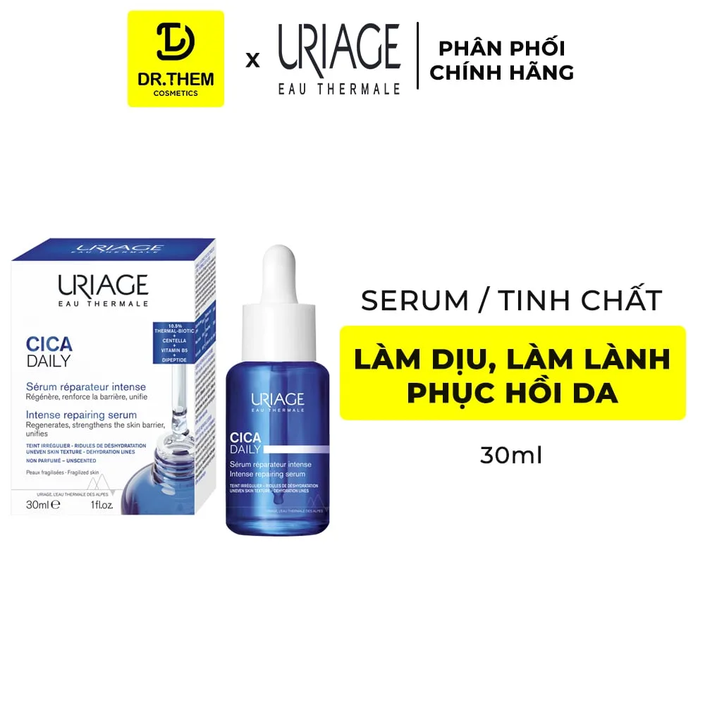 Serum Uriage Cica Daily Serum Làm Dịu Hỗ Trợ Phục Hồi Da Dưỡng Ẩm Chuyên Sâu Hằng Ngày 30ml