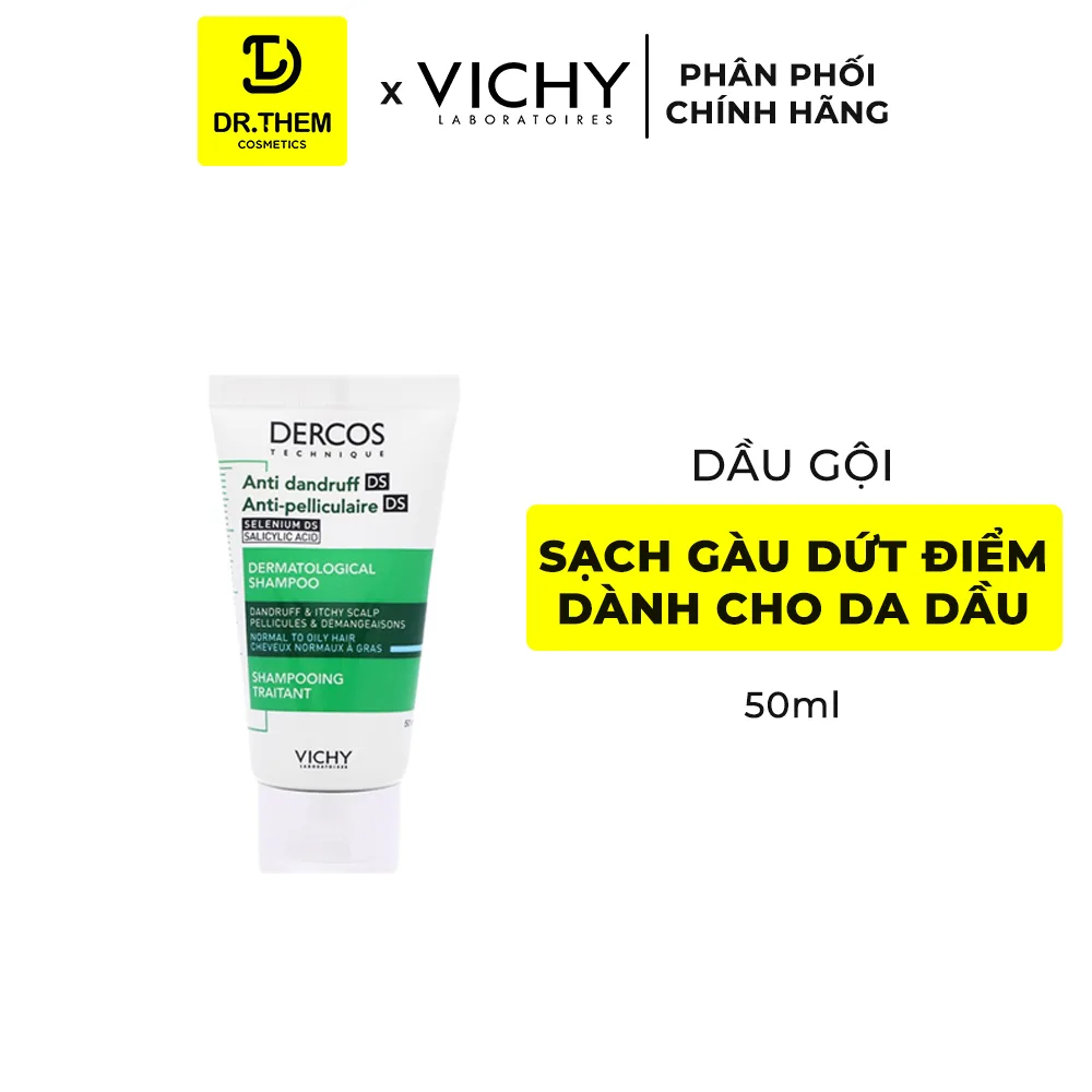 Dầu Gội Vichy Dercos Technique Anti Dandruff Advanced Action Hỗ Trợ Giảm Gàu Cho Da Đầu Dầu 50ml 200ml 7