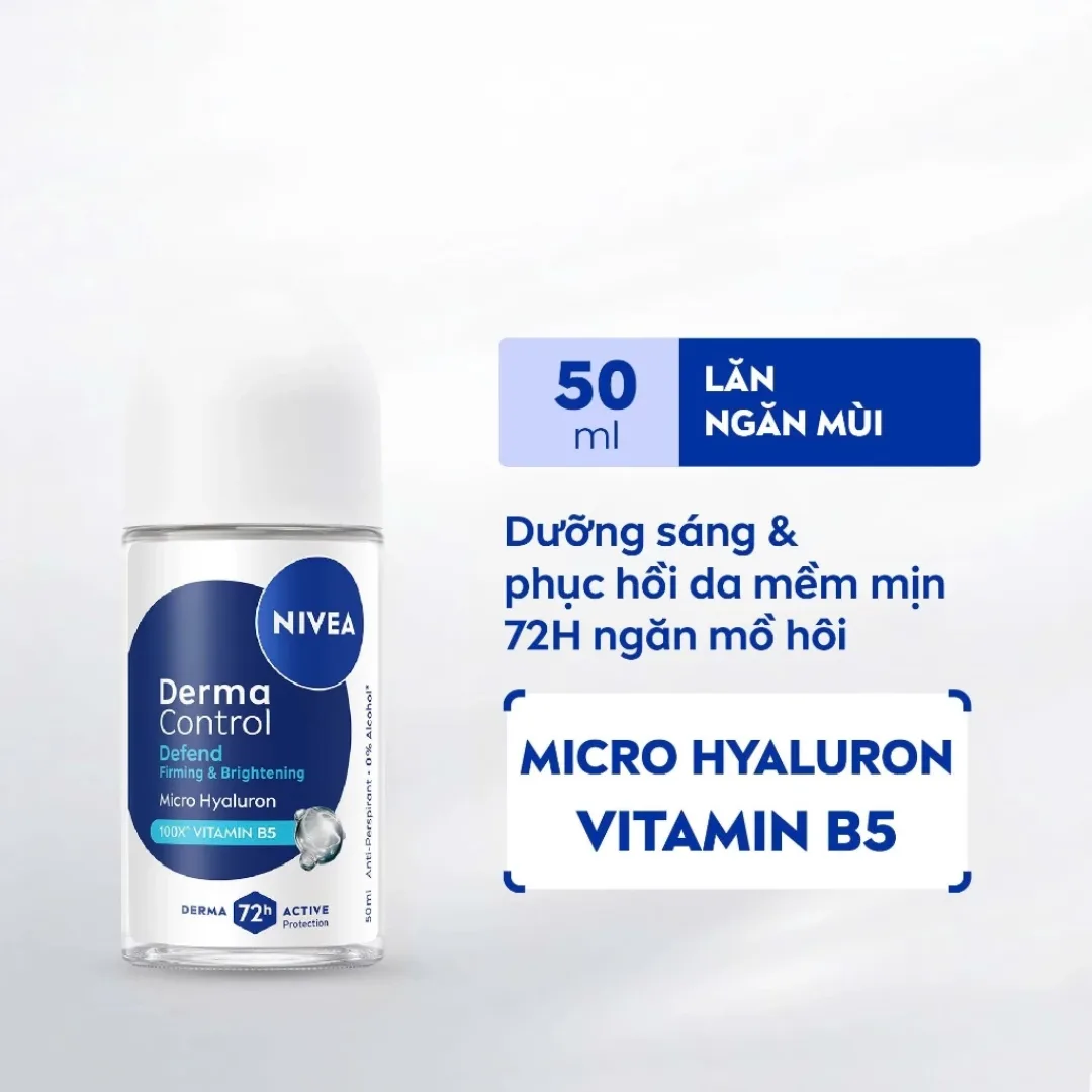 Xịt Lăn Ngăn Mùi Nivea Derma Control Defend Dưỡng Sáng Hỗ Trợ Phục Hồi Cho Da Nhạy Cảm 50ml/150ml 2
