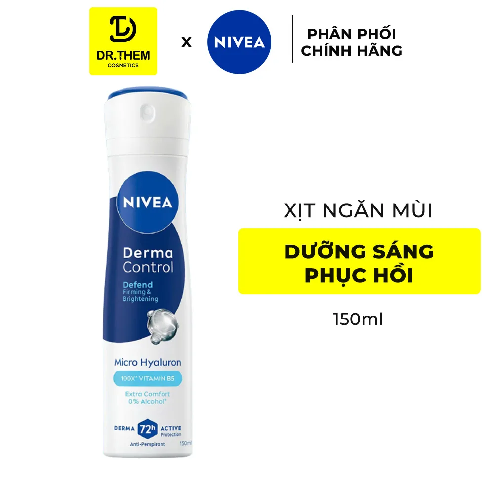 Xịt Lăn Ngăn Mùi Nivea Derma Control Defend Dưỡng Sáng Hỗ Trợ Phục Hồi Cho Da Nhạy Cảm 50ml/150ml 8